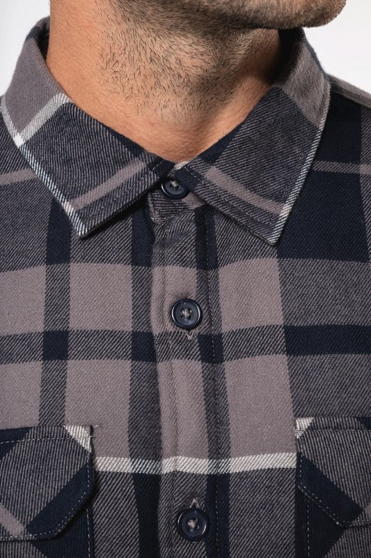 Surchemise à carreaux doublée sherpa homme – Image 7