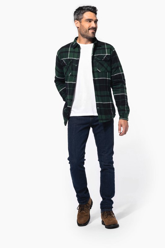 Surchemise à carreaux doublée sherpa homme – Image 16