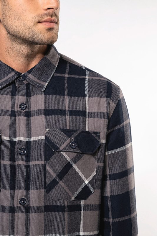 Surchemise à carreaux doublée sherpa homme – Image 8