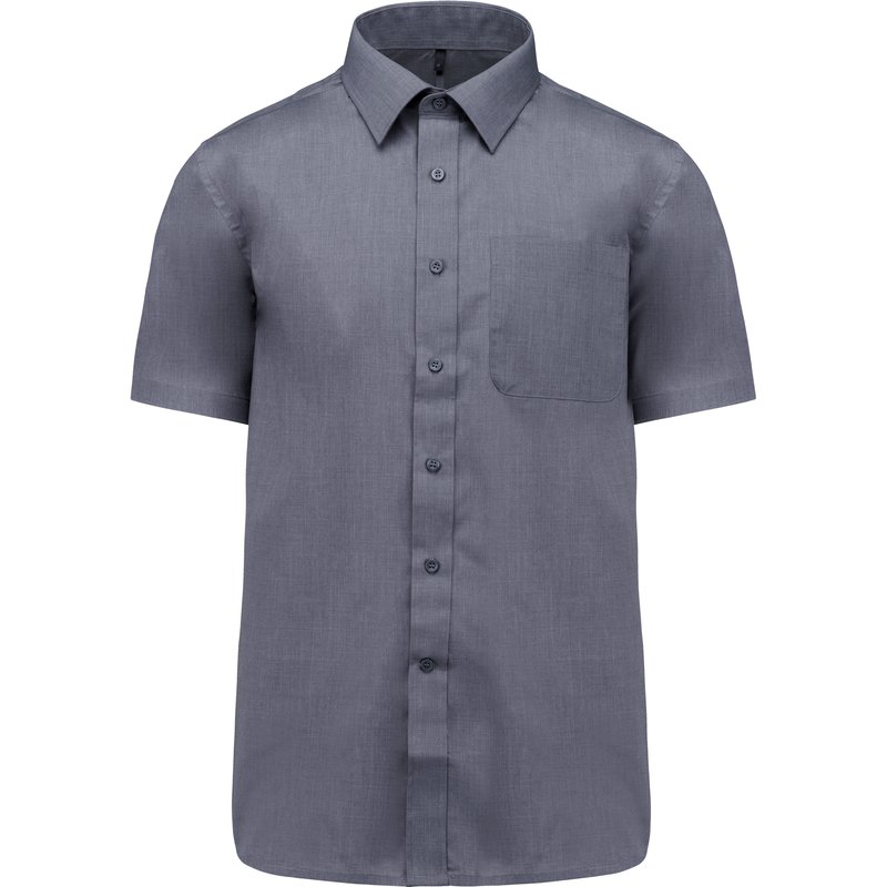 Chemise popeline polycoton manches courtes entretien facile homme – Image 30