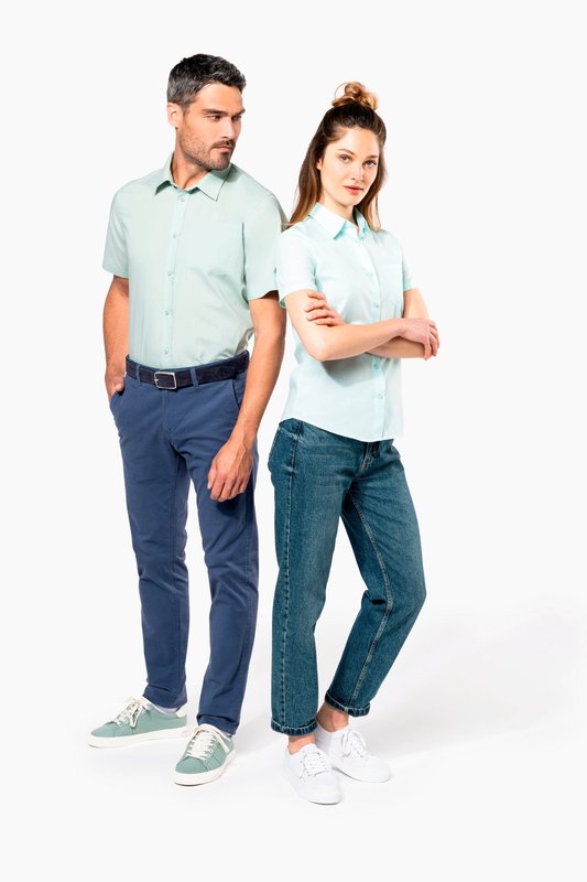 Chemise popeline polycoton manches courtes entretien facile homme – Image 8