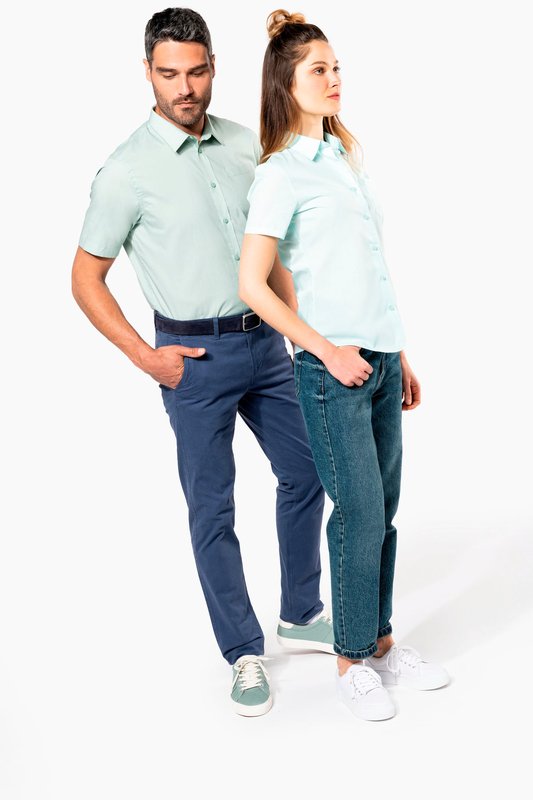 Chemise popeline polycoton manches courtes entretien facile homme – Image 13