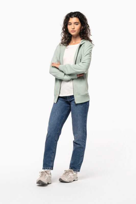 Sweat-shirt french terry écoresponsable zippé à capuche unisexe – Image 12