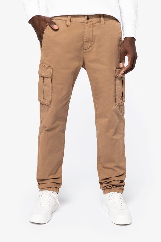 Pantalon cargo écoresponsable délavé homme