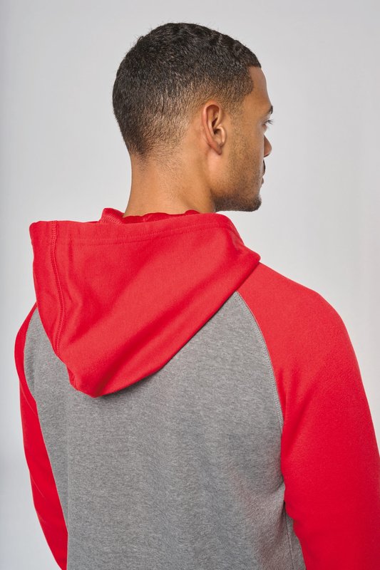 Veste molleton zippée capuche bicolore unisexe – Image 8