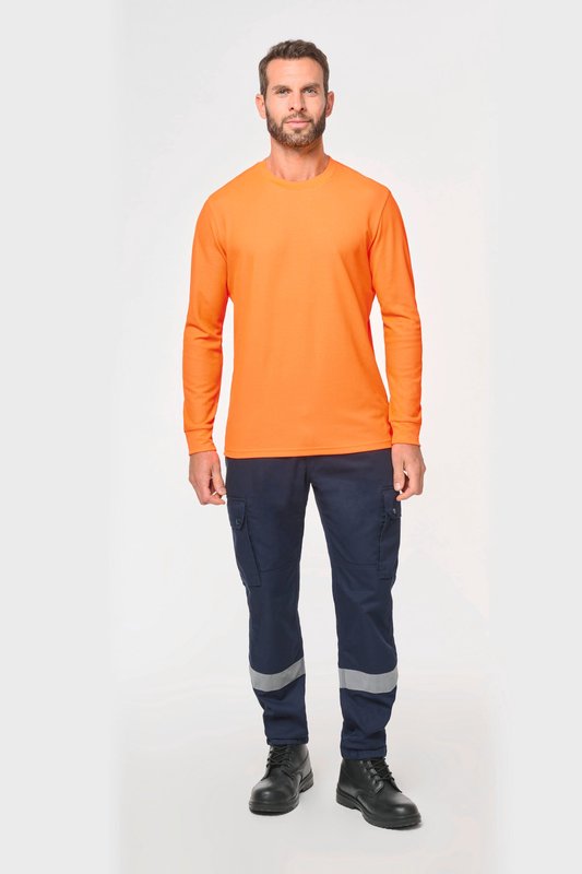 T-shirt unisexe écoresponsable manches longues coton/polyester – Image 4