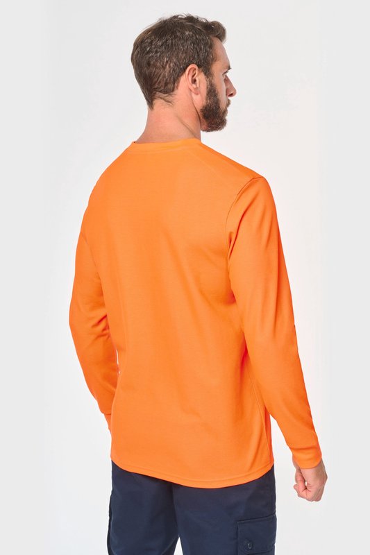 T-shirt unisexe écoresponsable manches longues coton/polyester – Image 3