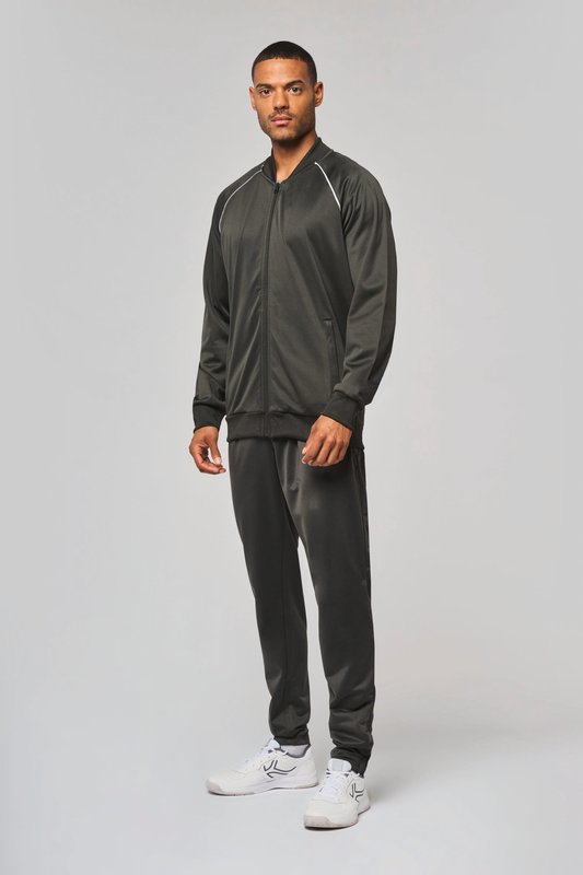 Veste de survêtement zippée avec liseré unisexe – Image 40