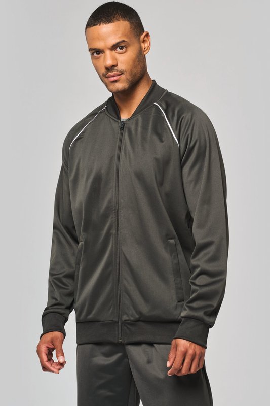 Veste de survêtement zippée avec liseré unisexe – Image 37