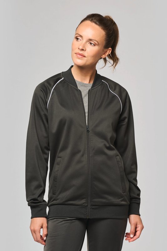 Veste de survêtement zippée avec liseré unisexe – Image 33