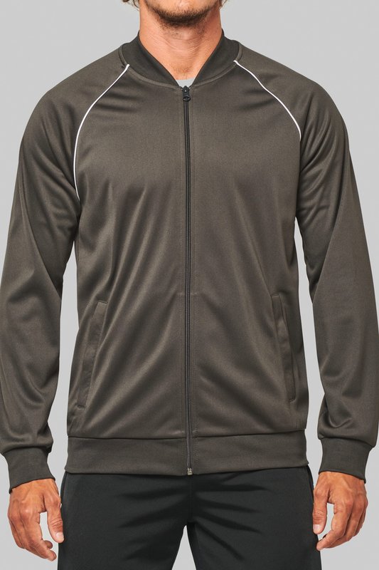Veste de survêtement zippée avec liseré unisexe – Image 28
