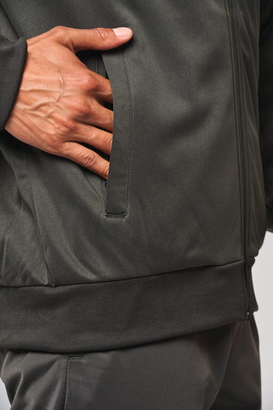 Veste de survêtement zippée avec liseré unisexe – Image 44