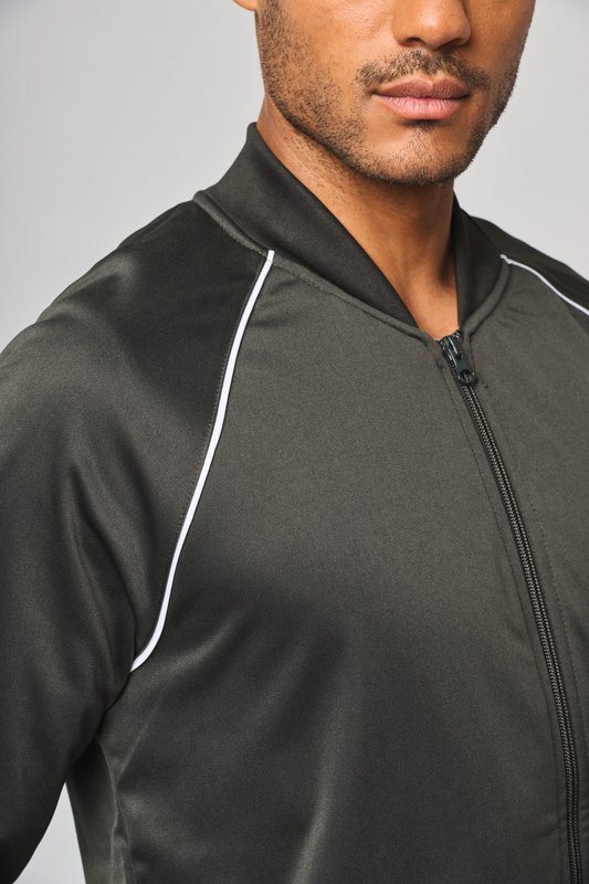 Veste de survêtement zippée avec liseré unisexe – Image 43