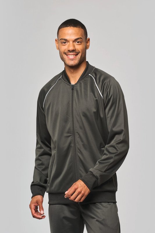Veste de survêtement zippée avec liseré unisexe – Image 31