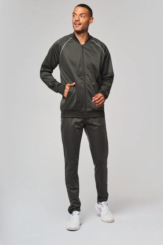 Veste de survêtement zippée avec liseré unisexe – Image 39