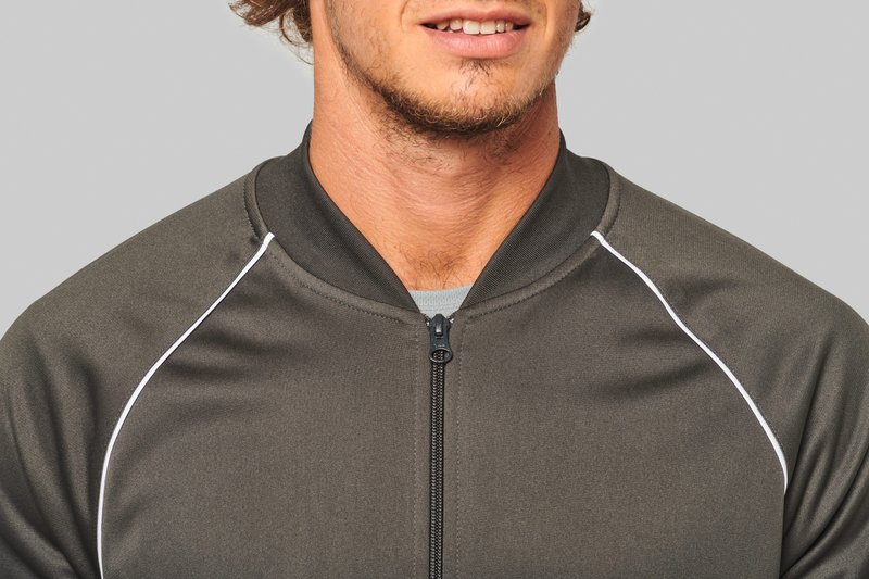 Veste de survêtement zippée avec liseré unisexe – Image 26