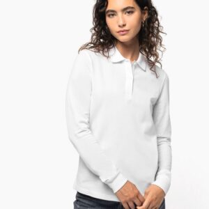 Polo piqué manches longues Bio180 femme