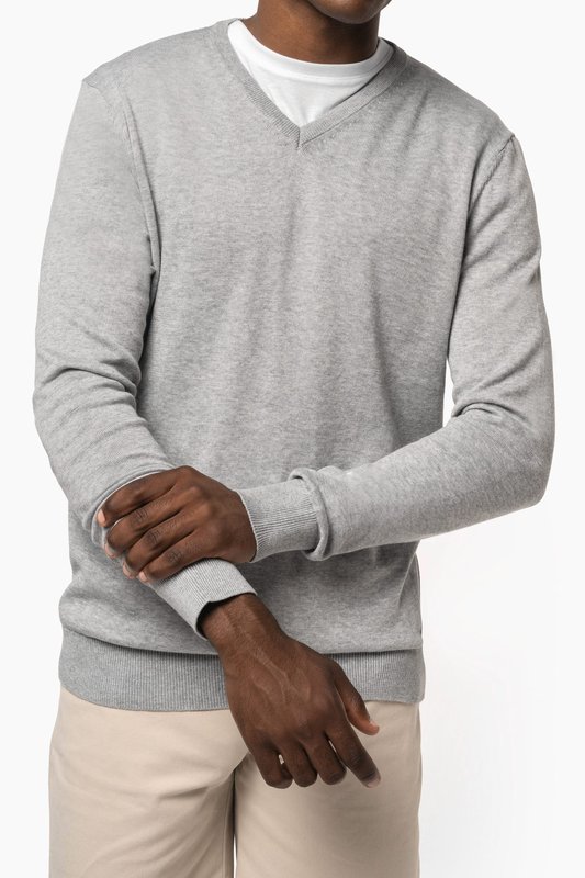 Pull col en V écoresponsable homme – Image 9
