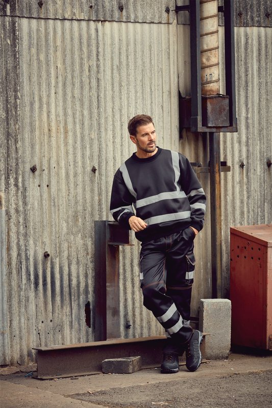 Sweat-shirt haute visibilité col rond