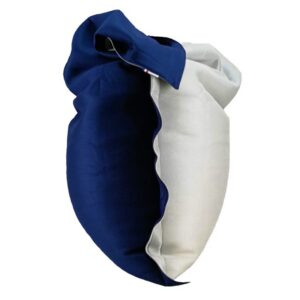 Pouf déhoussable bicolore - Grand modèle