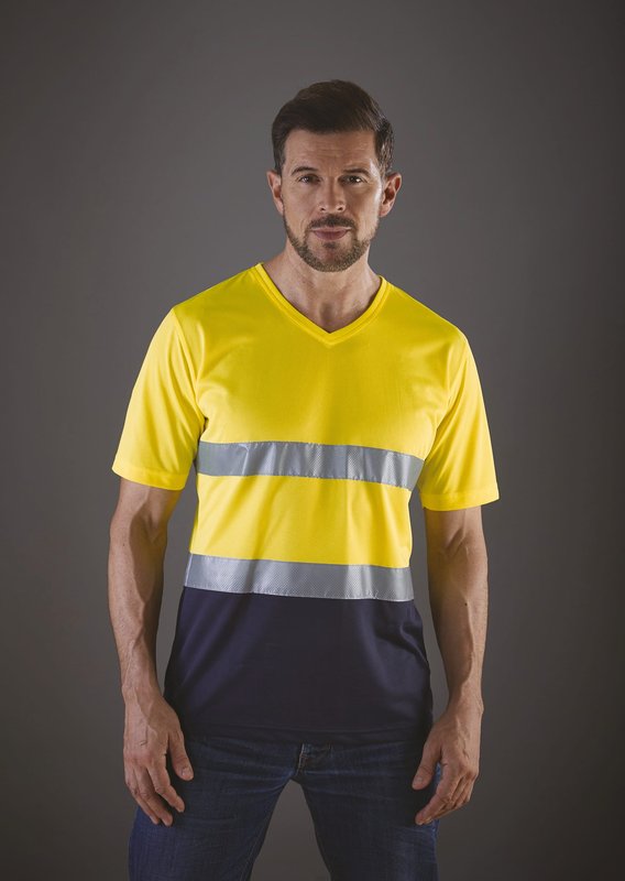 T-shirt col V haute visibilité Top Cool – Image 3