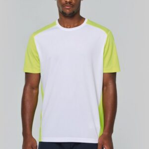 T-shirt de sport écoresponsable bicolore homme