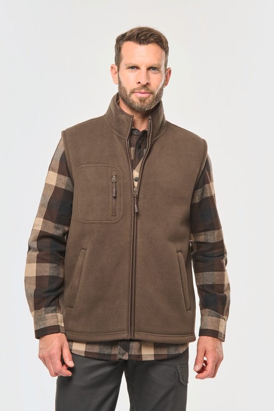 Bodywarmer polaire avec intérieur sherpa unisexe – Image 3