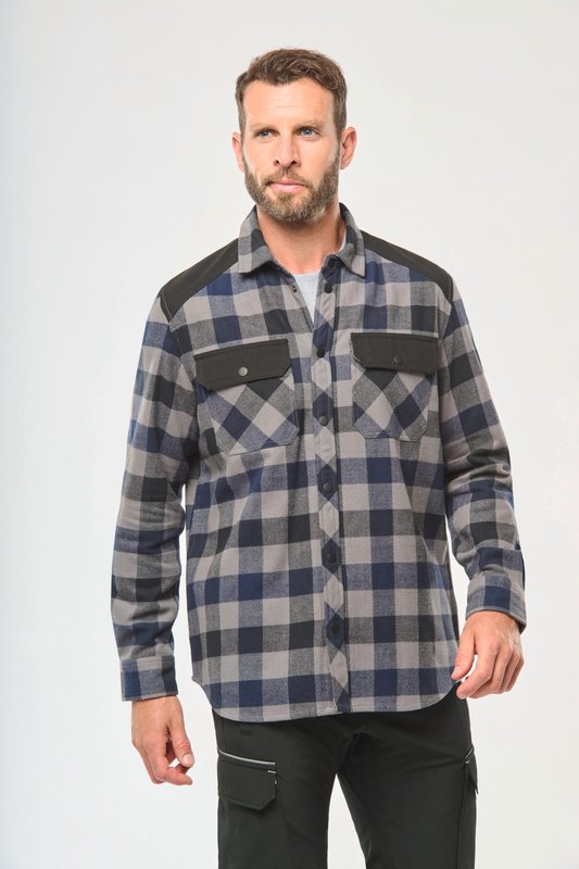Chemise à carreaux avec poches homme – Image 5