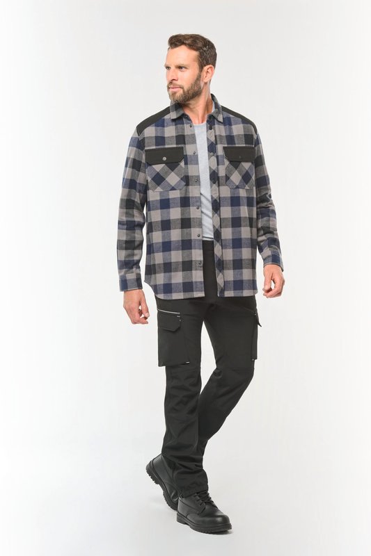 Chemise à carreaux avec poches homme – Image 7