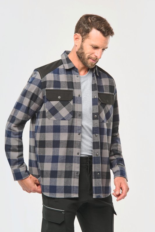 Chemise à carreaux avec poches homme – Image 4