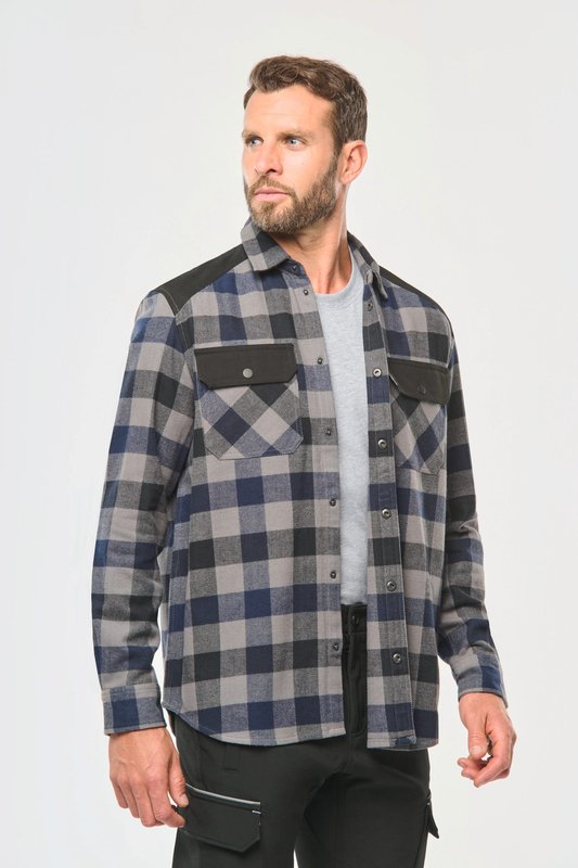 Chemise à carreaux avec poches homme