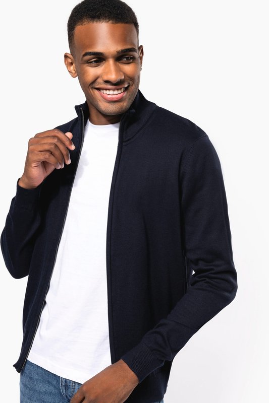 Cardigan zippé homme