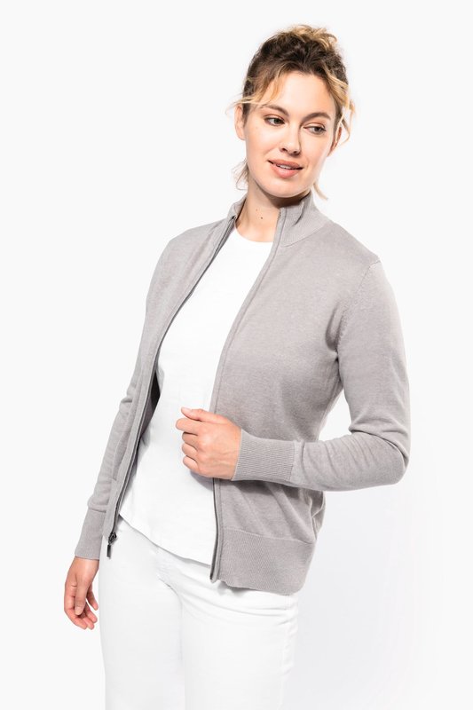 Cardigan zippé femme
