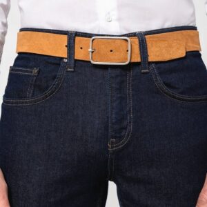Ceinture cuir velours homme