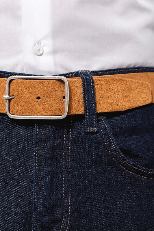 Ceinture cuir velours homme – Image 4