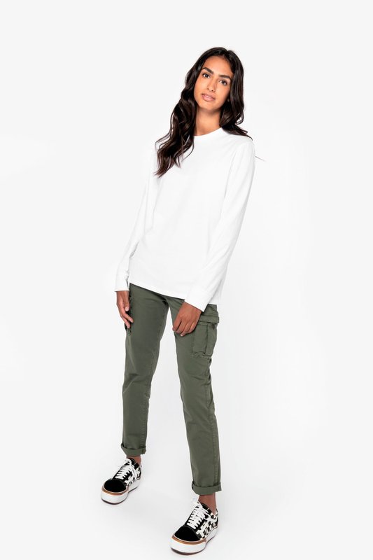 Pantalon cargo écoresponsable délavé femme – Image 3
