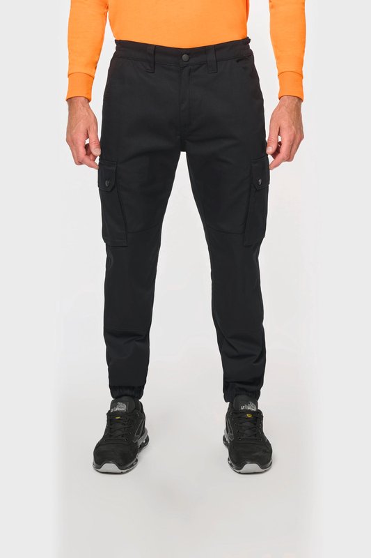 Pantalon cargo unisexe avec bas élastiqué – Image 3
