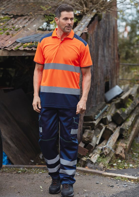 Polo bicolore haute visibilité – Image 6