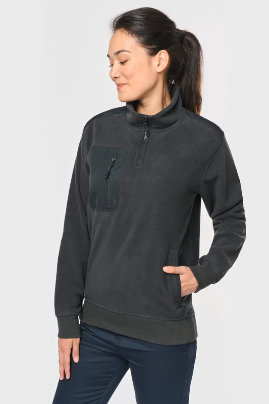 Polaire écoresponsable col zippé unisexe – Image 48