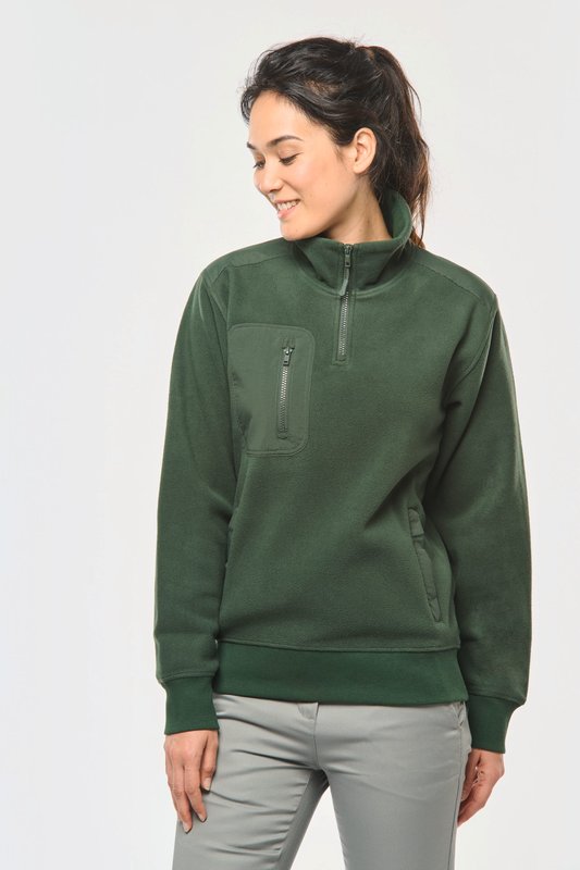 Polaire écoresponsable col zippé unisexe – Image 35