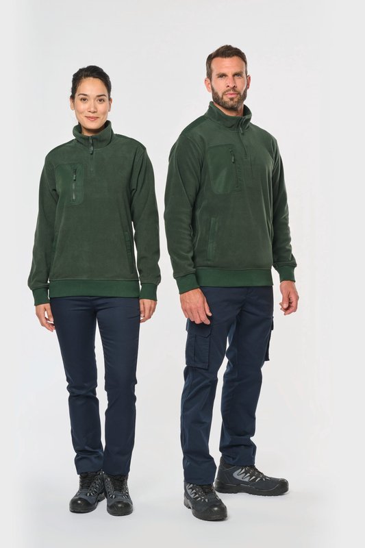 Polaire écoresponsable col zippé unisexe – Image 51