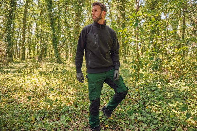 Polaire écoresponsable col zippé unisexe – Image 56