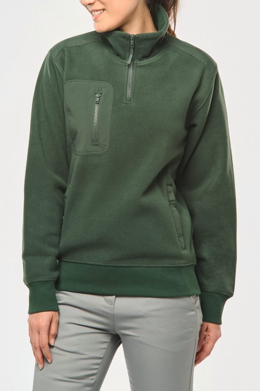 Polaire écoresponsable col zippé unisexe – Image 46