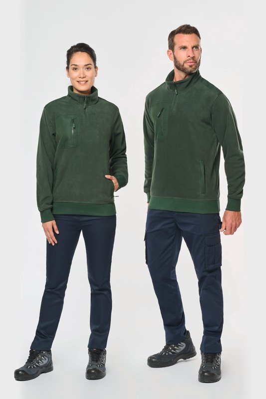 Polaire écoresponsable col zippé unisexe – Image 52