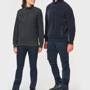 Polaire écoresponsable col zippé unisexe