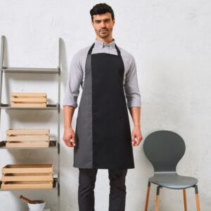 Tablier à bavette bicolore