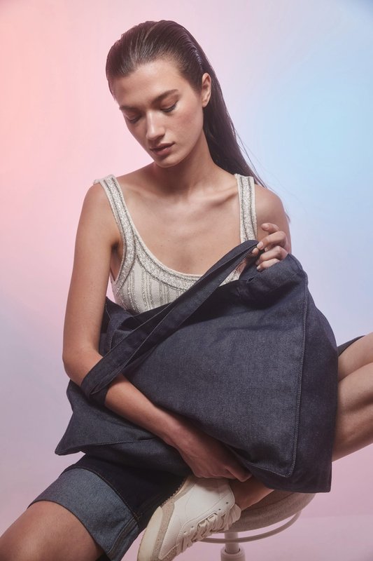 Grand sac shopping denim – Image 4