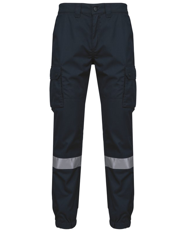 Pantalon cargo unisexe avec bas élastiqué et bande réfléchissante – Image 25