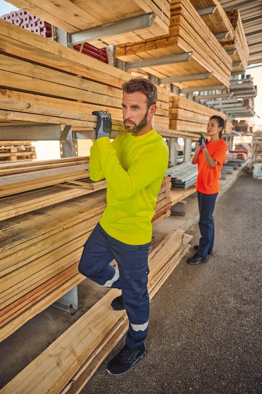 Pantalon cargo unisexe avec bas élastiqué et bande réfléchissante – Image 14