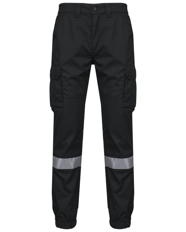 Pantalon cargo unisexe avec bas élastiqué et bande réfléchissante – Image 24